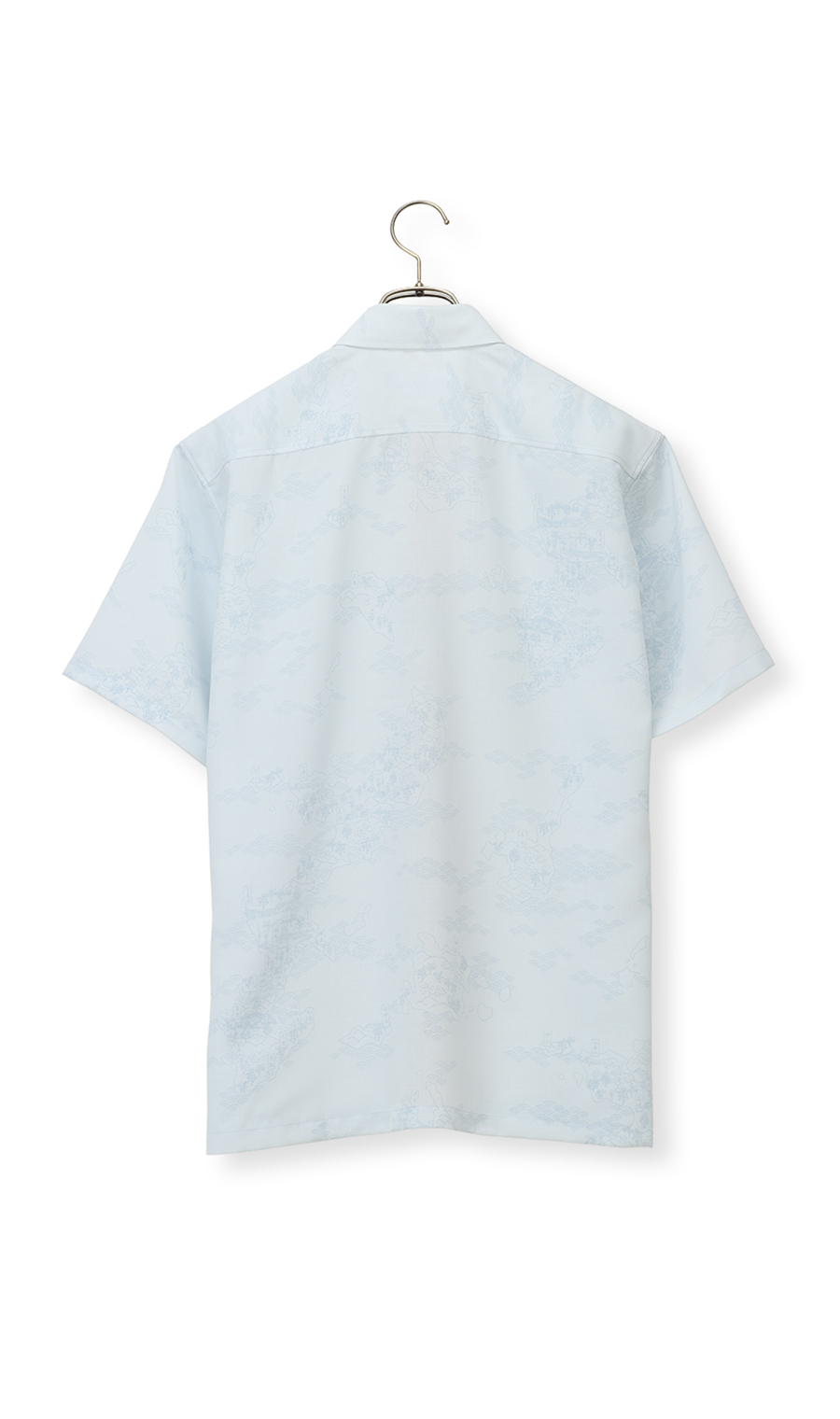 かりゆしウェア【MAJUN】【琉球列島絵図】【WEB限定】 ブルー系 S