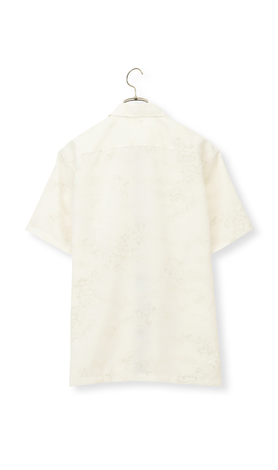 かりゆしウェア【MAJUN】【琉球列島絵図】【WEB限定】 ホワイト系 S