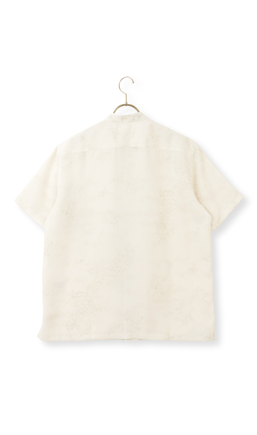 かりゆしウェア【MAJUN】【琉球列島絵図・マオカラー】【WEB限定】 ホワイト S