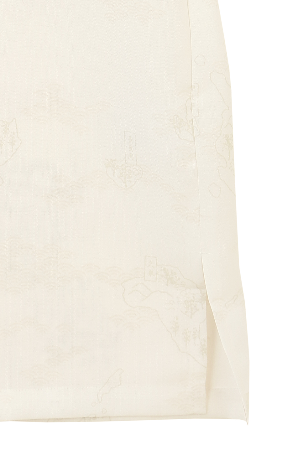 かりゆしウェア【MAJUN】【琉球列島絵図・マオカラー】【WEB限定】 ホワイト S