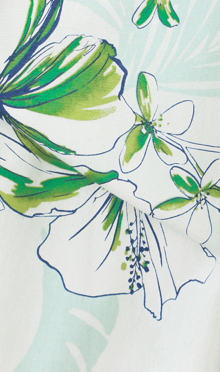 かりゆしウェア【MAJUN】【クリスタリアハイビ】【WEB限定】 グリーン S