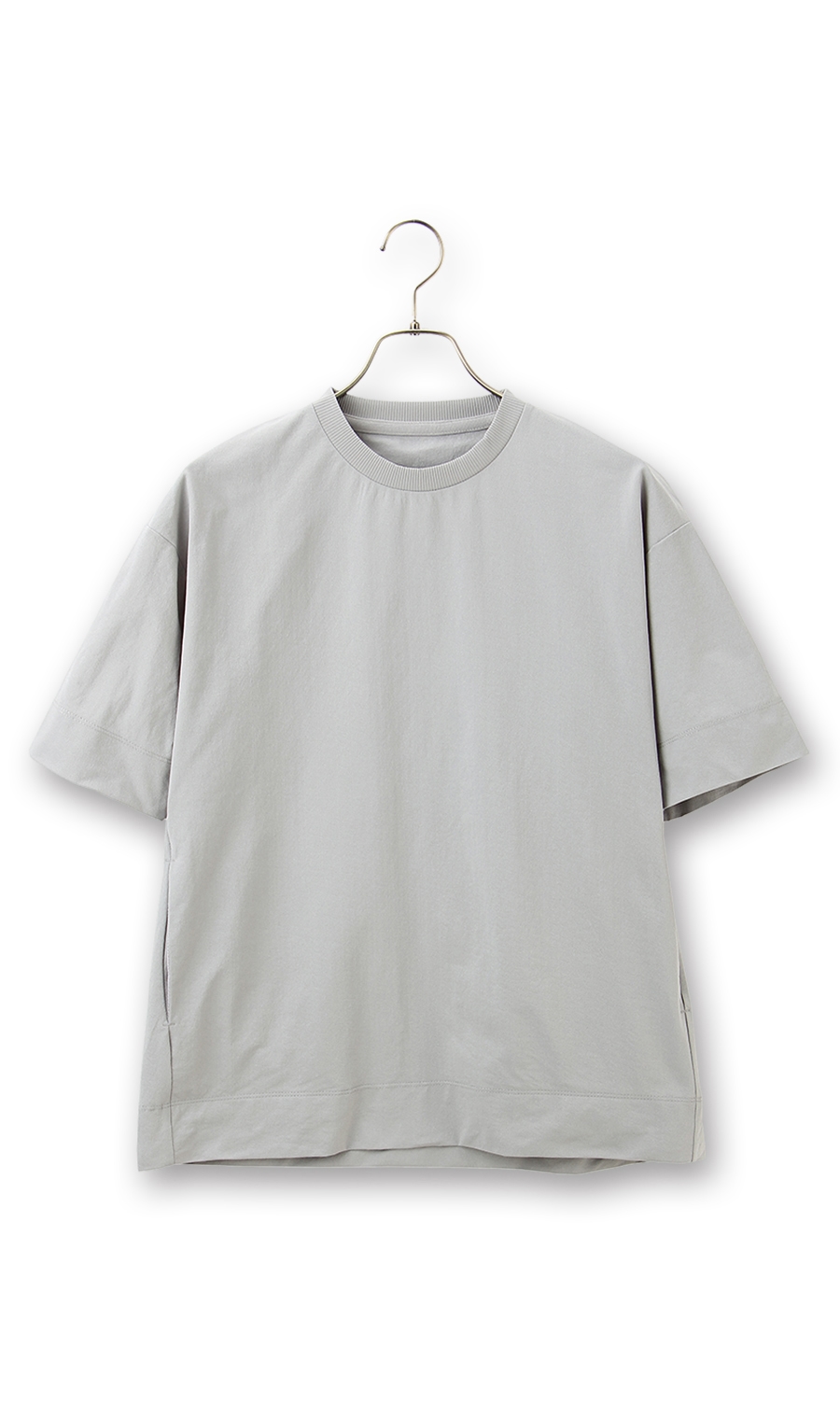 【訳アリ商品】ポケット付きTシャツ【すごシャツ】【COOL CONTACT】 ライトグレー 3L
