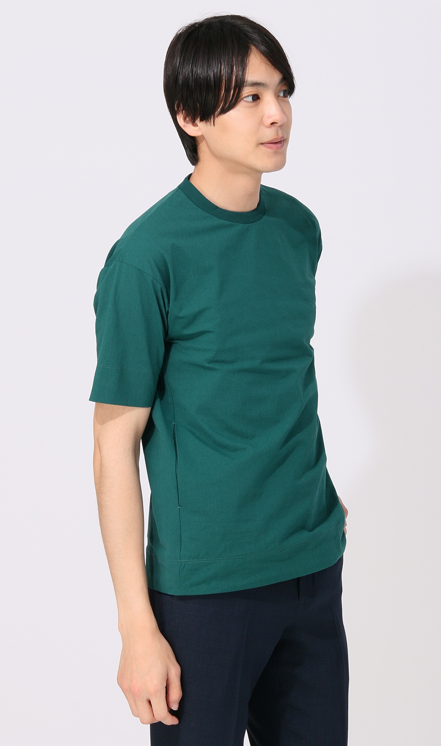 【訳アリ商品】ポケット付きTシャツ【すごシャツ】【COOL CONTACT】 グリーン M