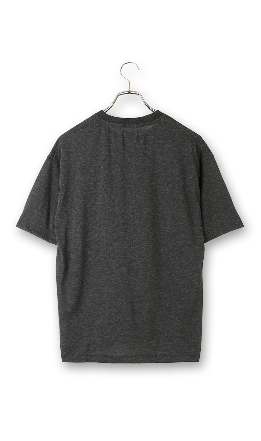【訳アリ商品】クルーネックTシャツ【ウール混】【すごシャツ】 チャコール M