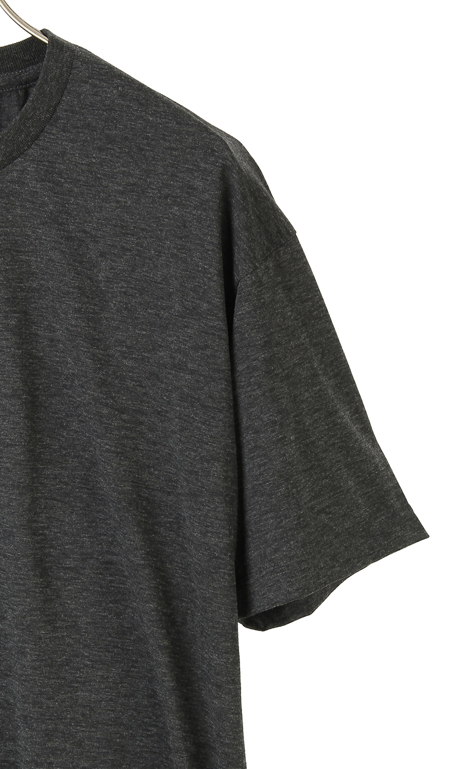 【訳アリ商品】クルーネックTシャツ【ウール混】【すごシャツ】 チャコール M