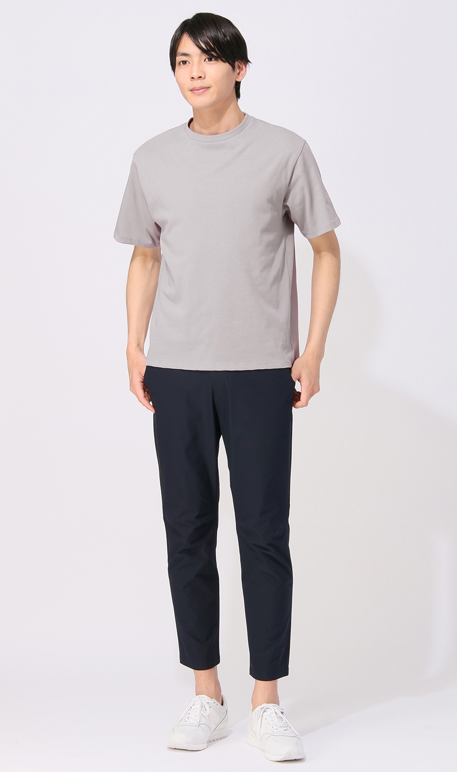 【訳アリ商品】クルーネックTシャツ【半袖】【CONTROLα】 ラベンダー L