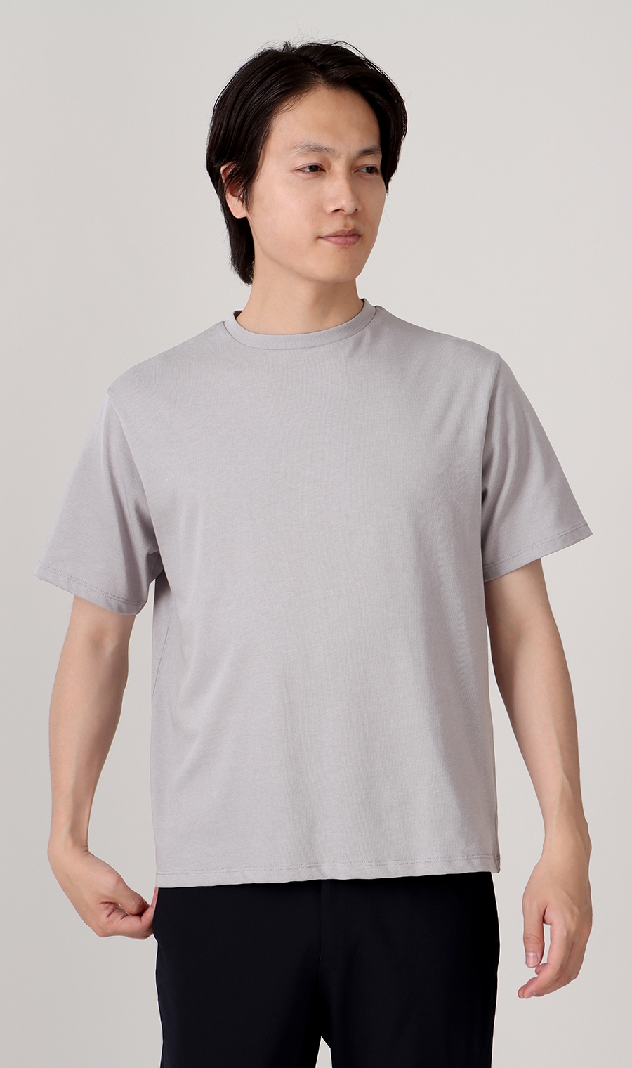 【訳アリ商品】クルーネックTシャツ【半袖】【CONTROLα】 ラベンダー L