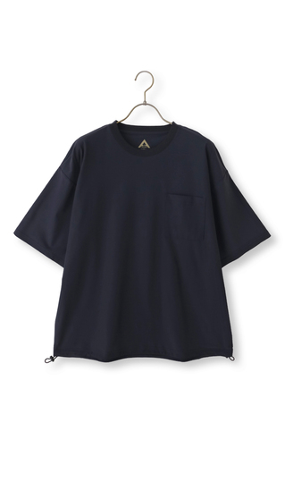 【男女兼用】こおリッチドローコード付きＴシャツ【超接触冷感】【セットアップ着用可】