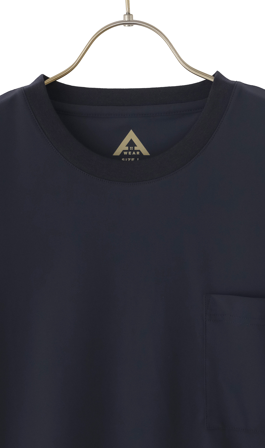 【男女兼用】こおリッチドローコード付きＴシャツ【超接触冷感】【セットアップ着用可】 ネイビー S