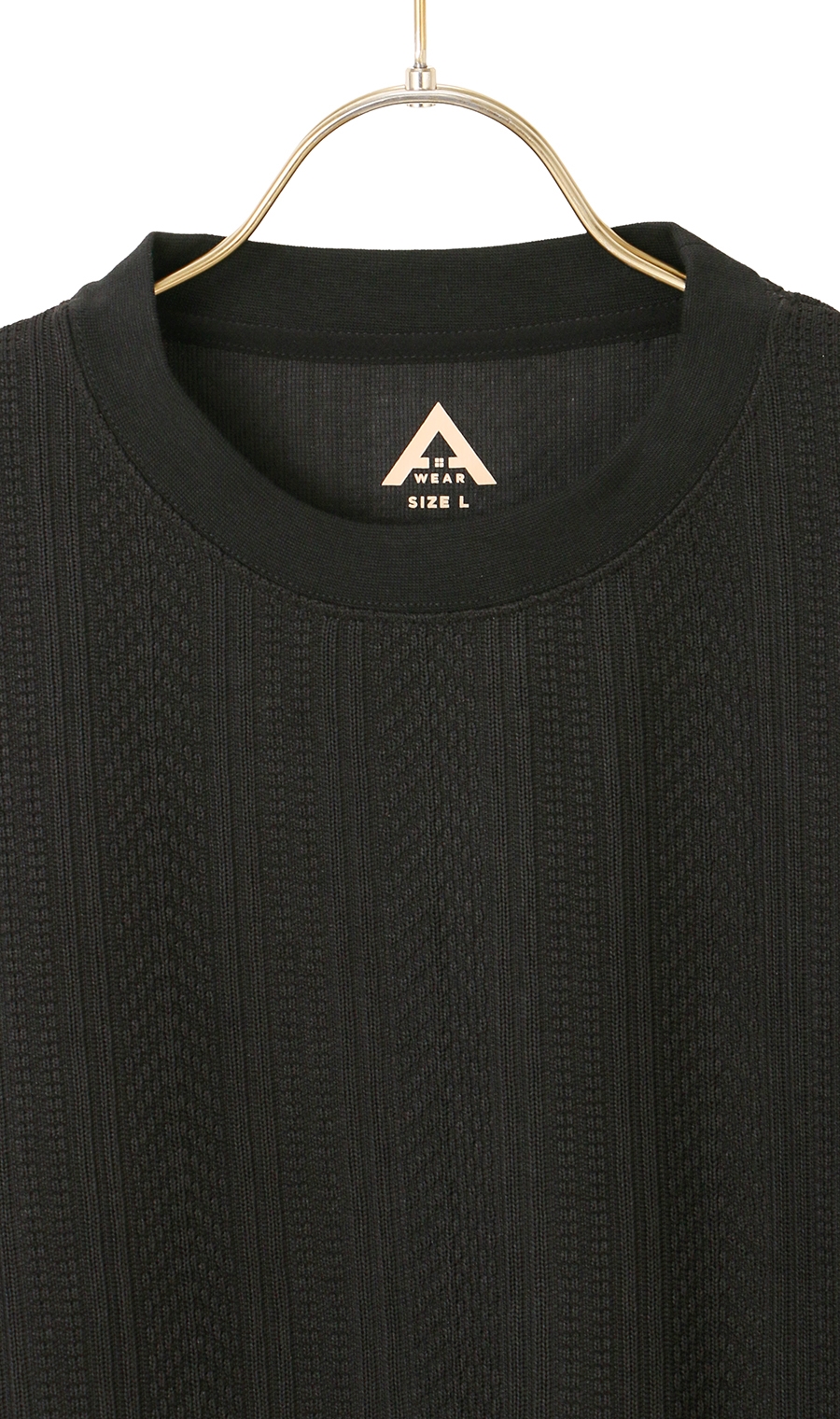 【男女兼用】らくリッチフクレジャガードロングＴシャツ ブラック S