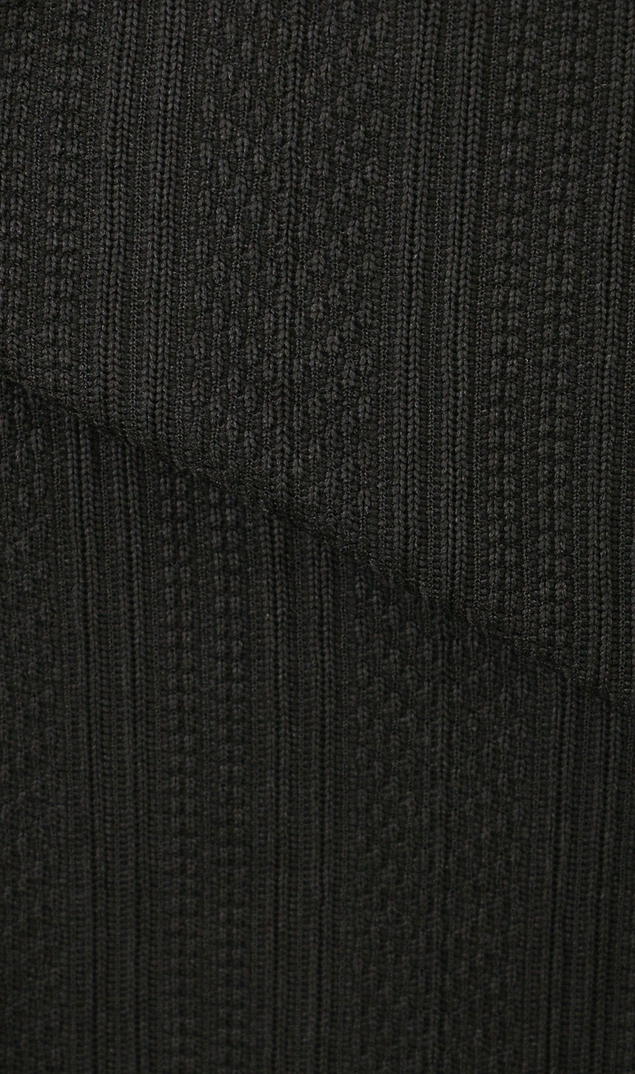 【男女兼用】らくリッチフクレジャガードロングＴシャツ ブラック S