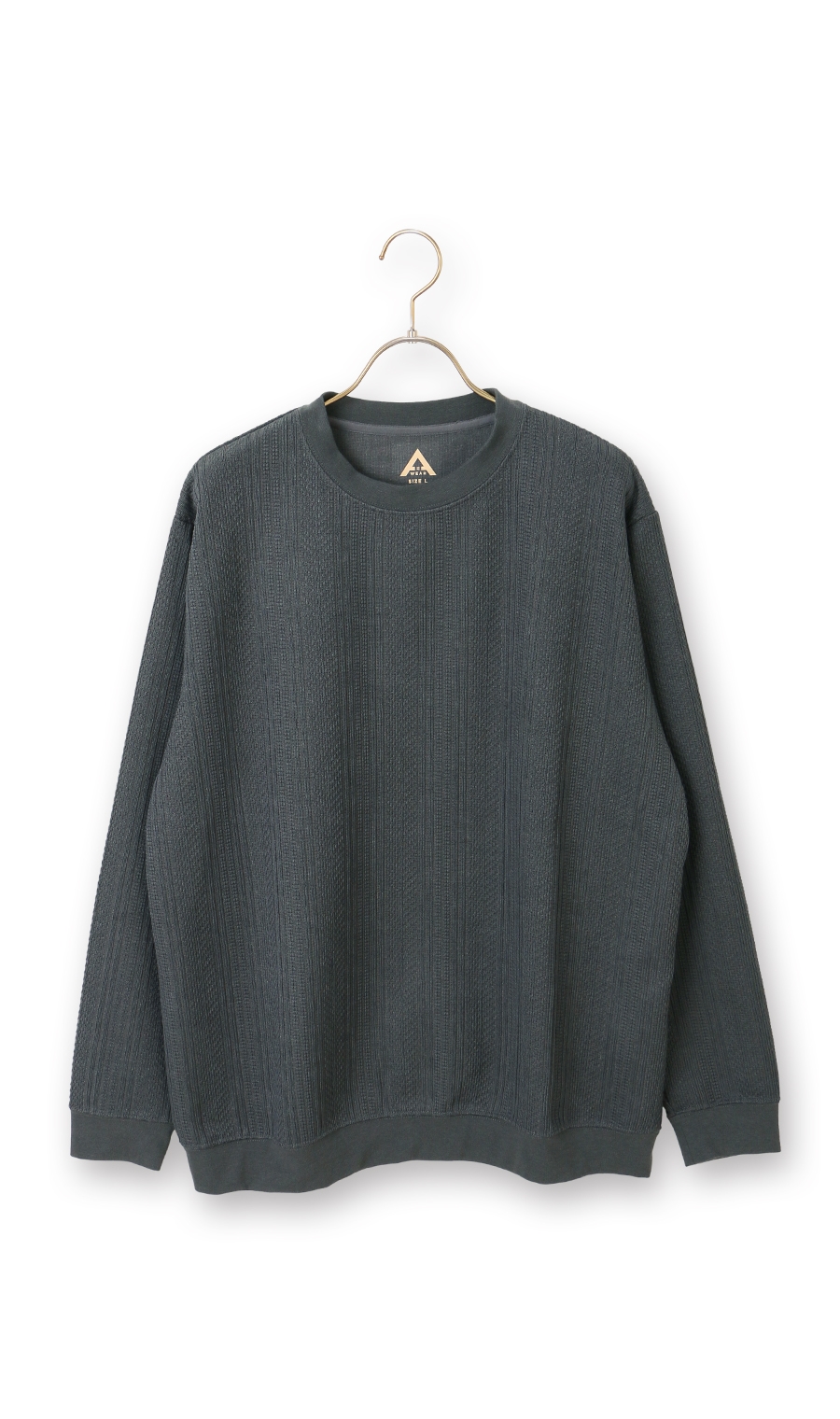 【男女兼用】らくリッチフクレジャガードロングＴシャツ グレー S