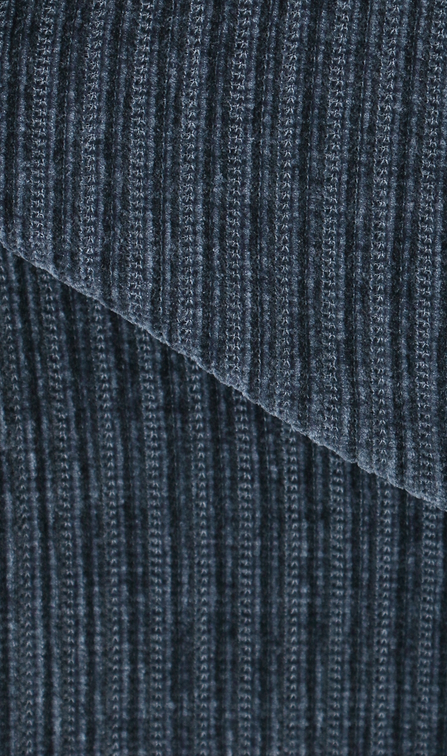 【男女兼用】らくリッチカットモールフェイクロングＴシャツ ネイビー S