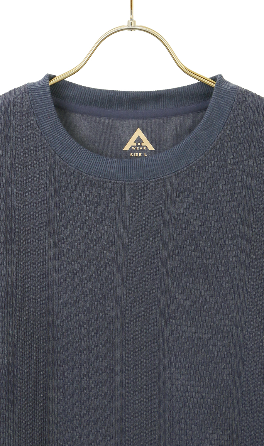 【男女兼用】らくリッチクルーネックロングＴシャツ ネイビー S