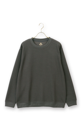 【男女兼用】らくリッチクルーネックロングＴシャツ