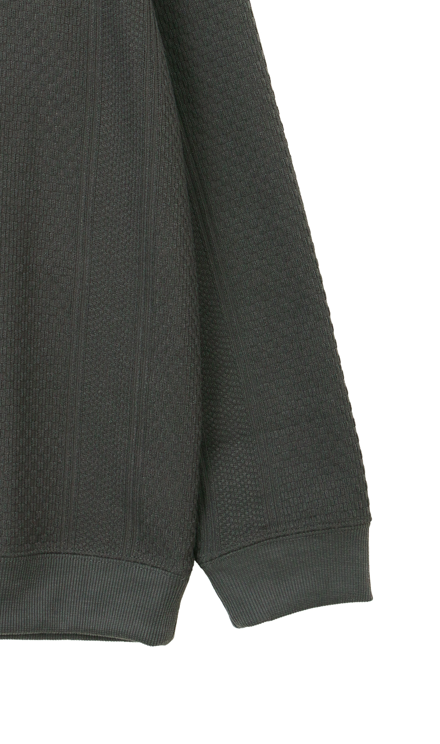 【男女兼用】らくリッチクルーネックロングＴシャツ チャコール S