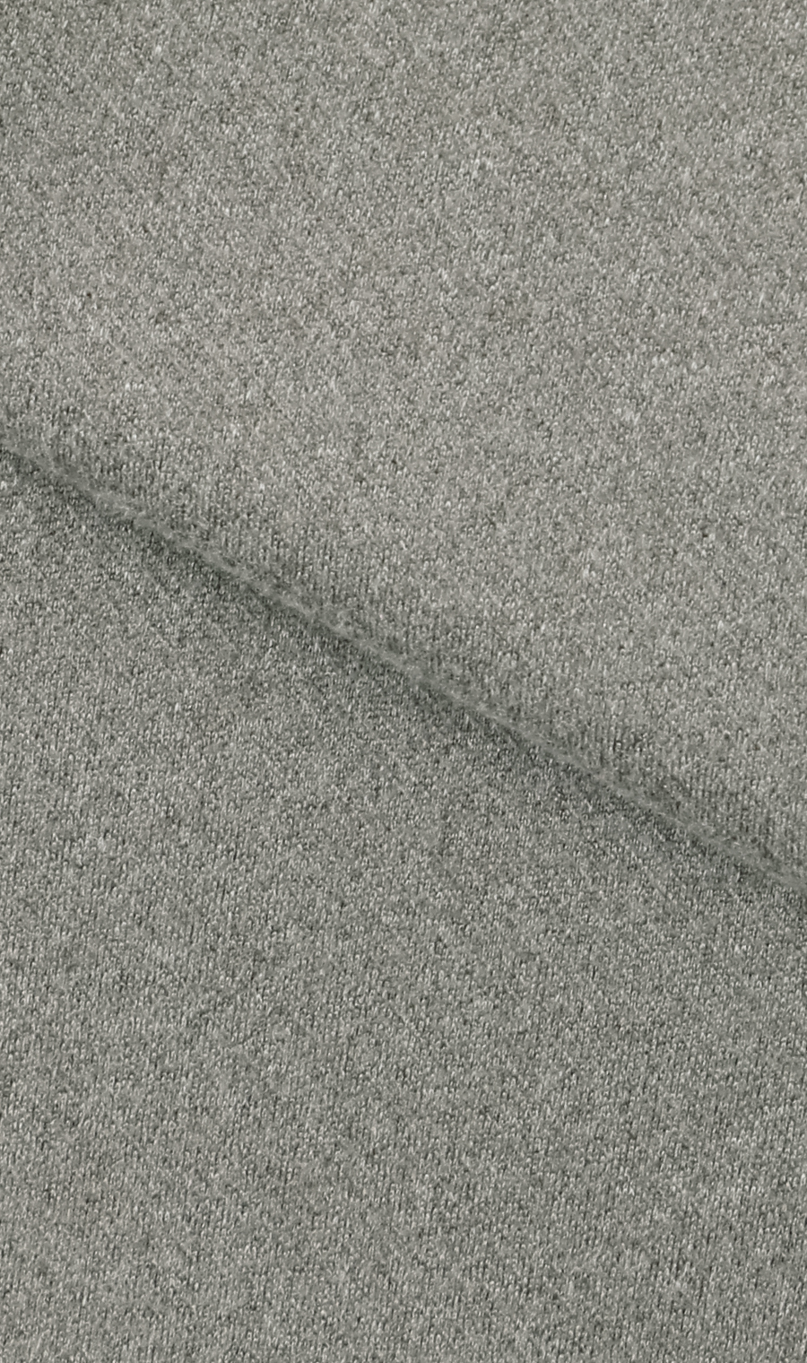 らくリッチカルゼ起毛フェイククルーネックTシャツ グレー S