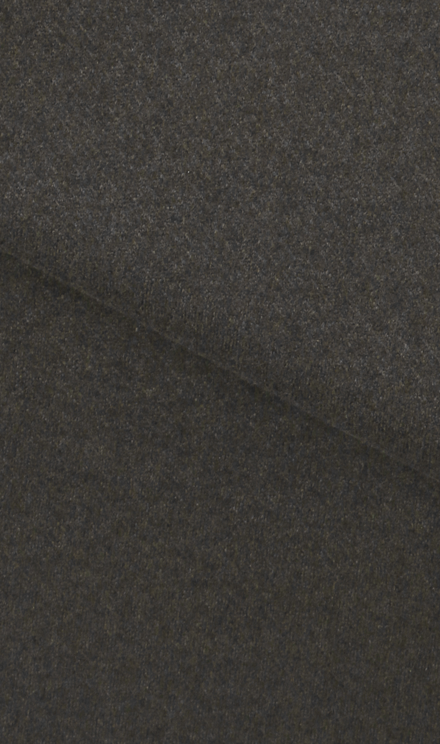 らくリッチカルゼ起毛フェイククルーネックTシャツ ブラウン S