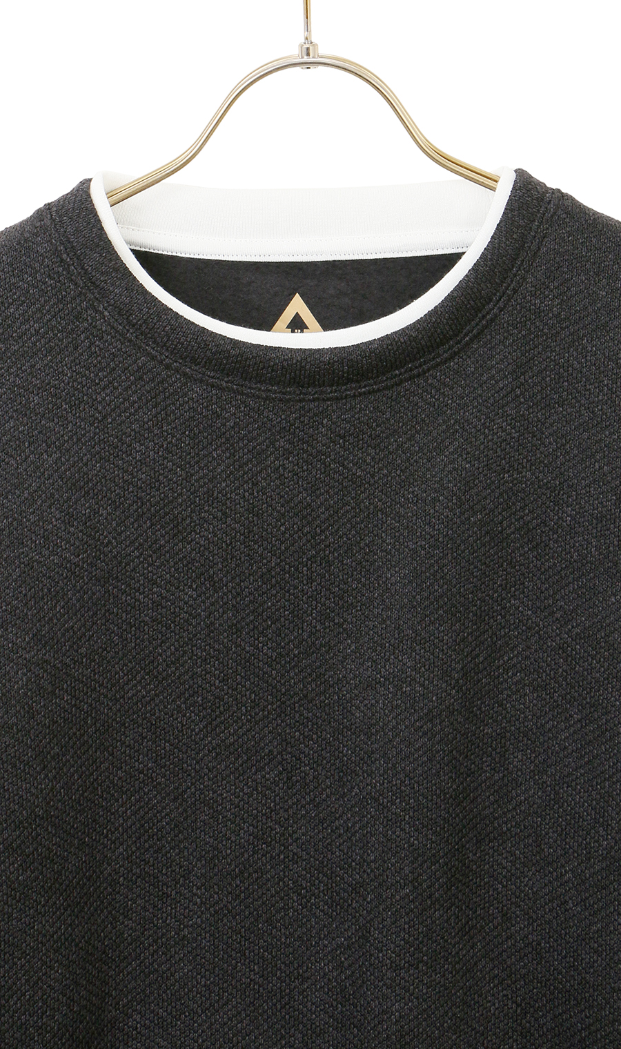 【男女兼用】らくリッチフェイククルーネックロングTシャツ ネイビー S