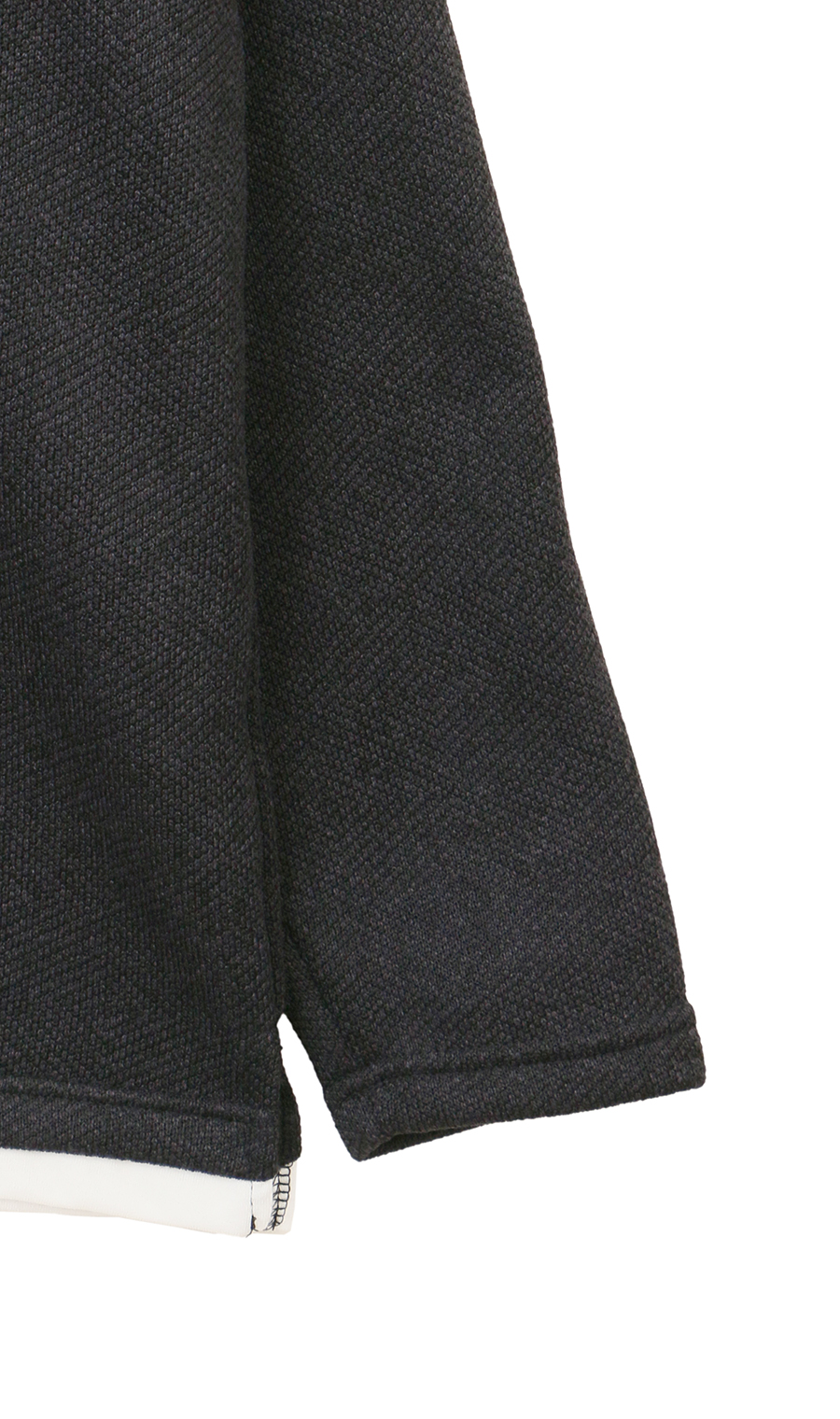 【男女兼用】らくリッチフェイククルーネックロングTシャツ ネイビー S