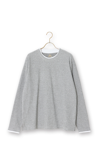 Rakurich Ribbed Waffle Faux Crew Neck T-Shirt