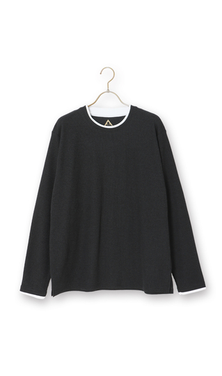 Rakurich Ribbed Waffle Faux Crew Neck T-Shirt