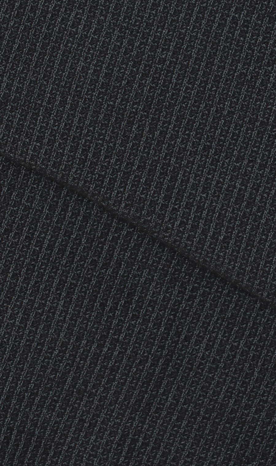 らくリッチ畔ワッフルフェイククルーネックTシャツ ブラック S