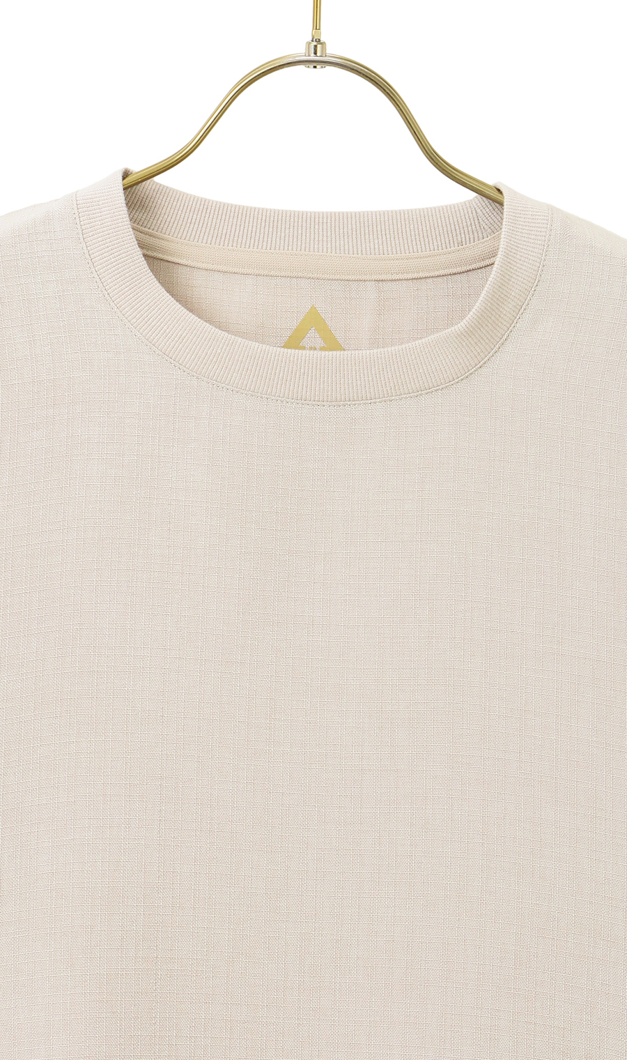 【男女兼用】らくリッチ麻ライクＴシャツ ベージュ L