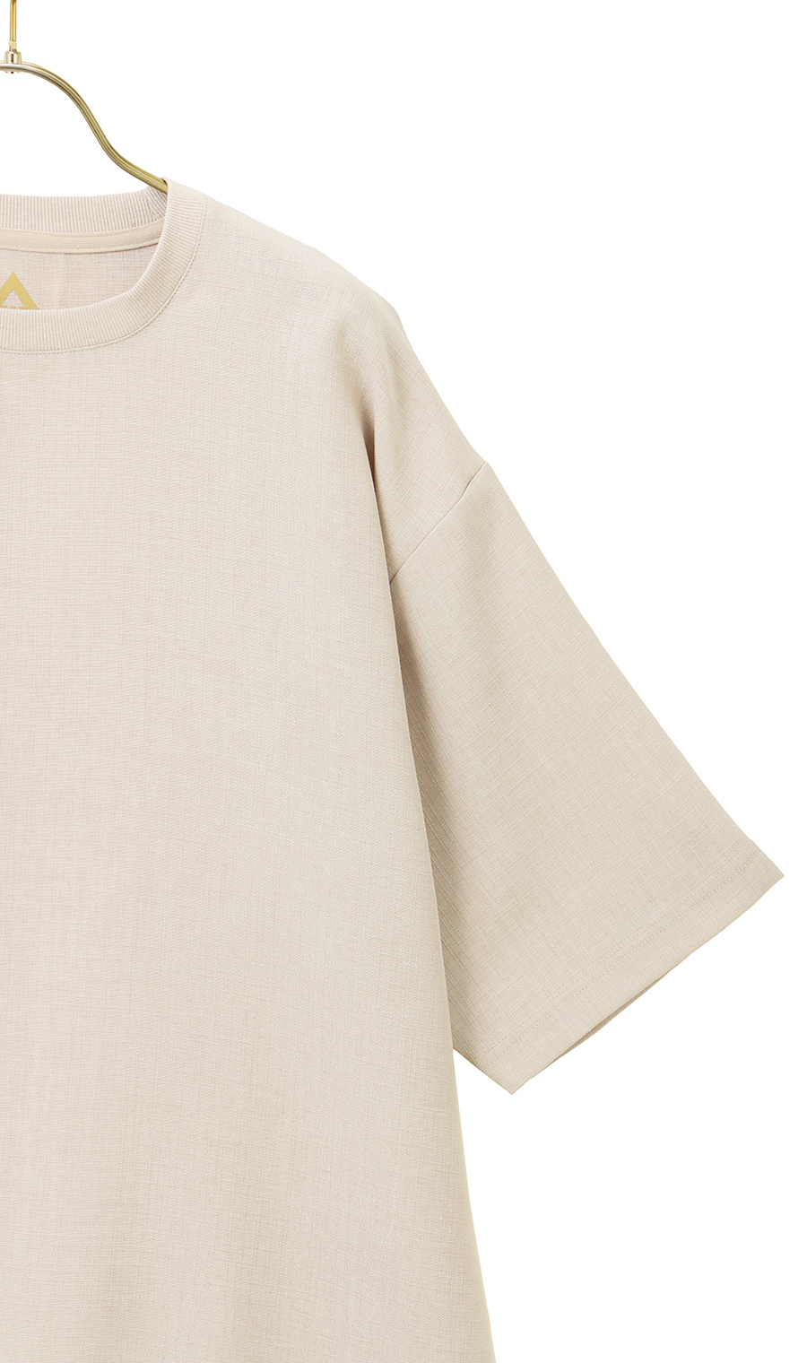 【男女兼用】らくリッチ麻ライクＴシャツ ベージュ L