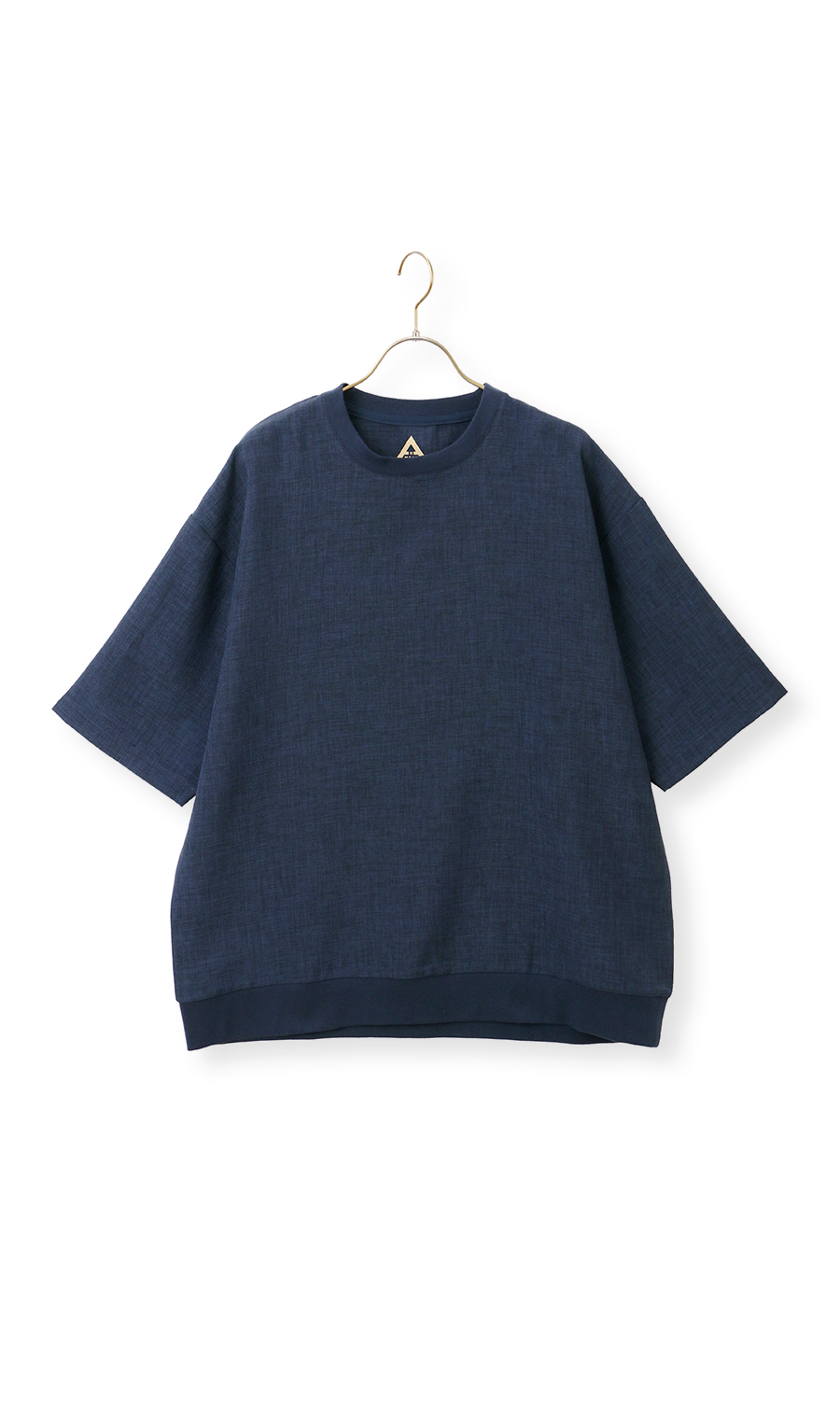 【男女兼用】らくリッチ麻ライクTシャツ ネイビー S