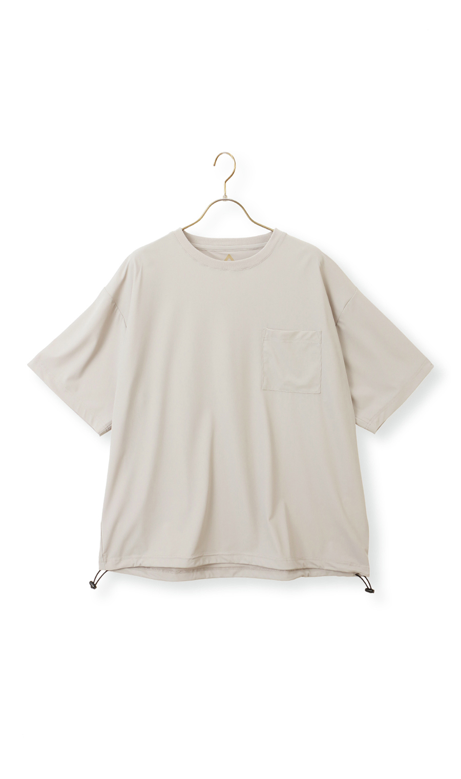 【男女兼用】こおリッチ接触冷感Tシャツ【セットアップ着用可】 ベージュ M