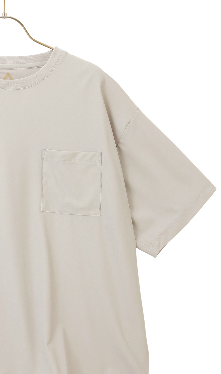 【男女兼用】こおリッチ接触冷感Tシャツ【セットアップ着用可】 ベージュ M