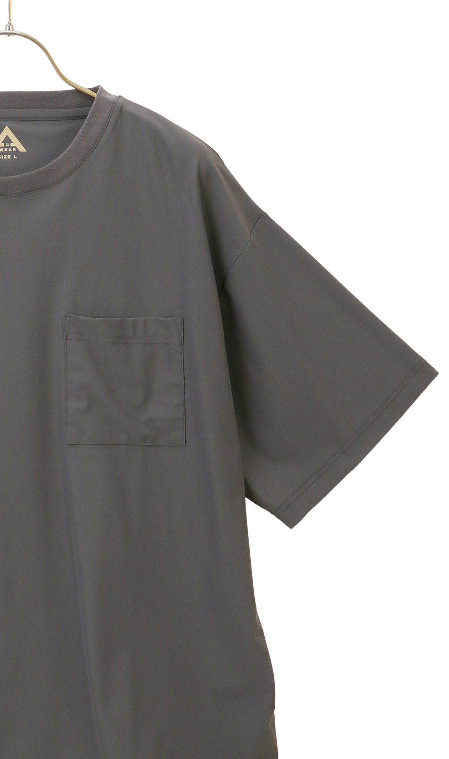 【男女兼用】こおリッチ接触冷感Ｔシャツ【セットアップ着用可】 チャコール M