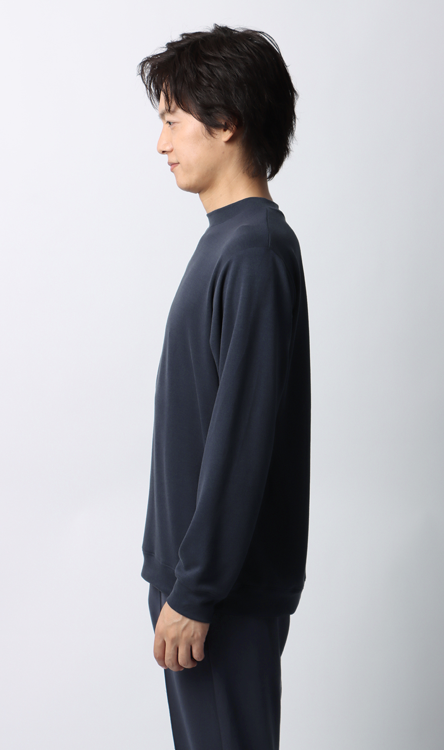 【男女兼用】とろリッチロングＴシャツ【セットアップ着用可】 ネイビー S