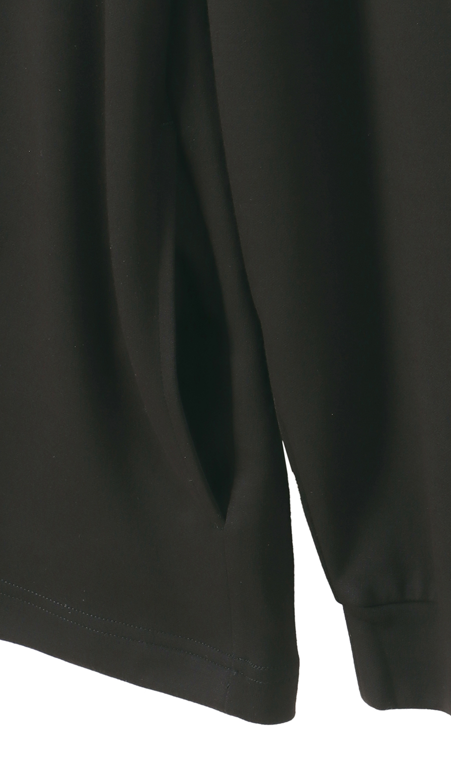 【男女兼用】とろリッチスムースバンドカラーカーディガン【セットアップ着用可】 ブラック S