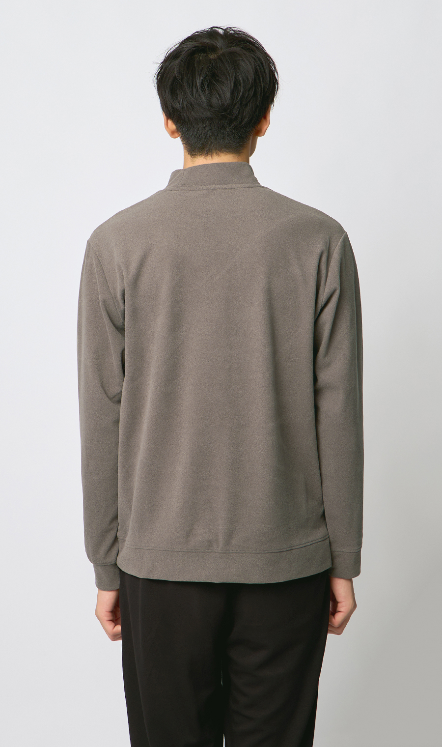 とろリッチ起毛スムースハイネックＴシャツ モカ S