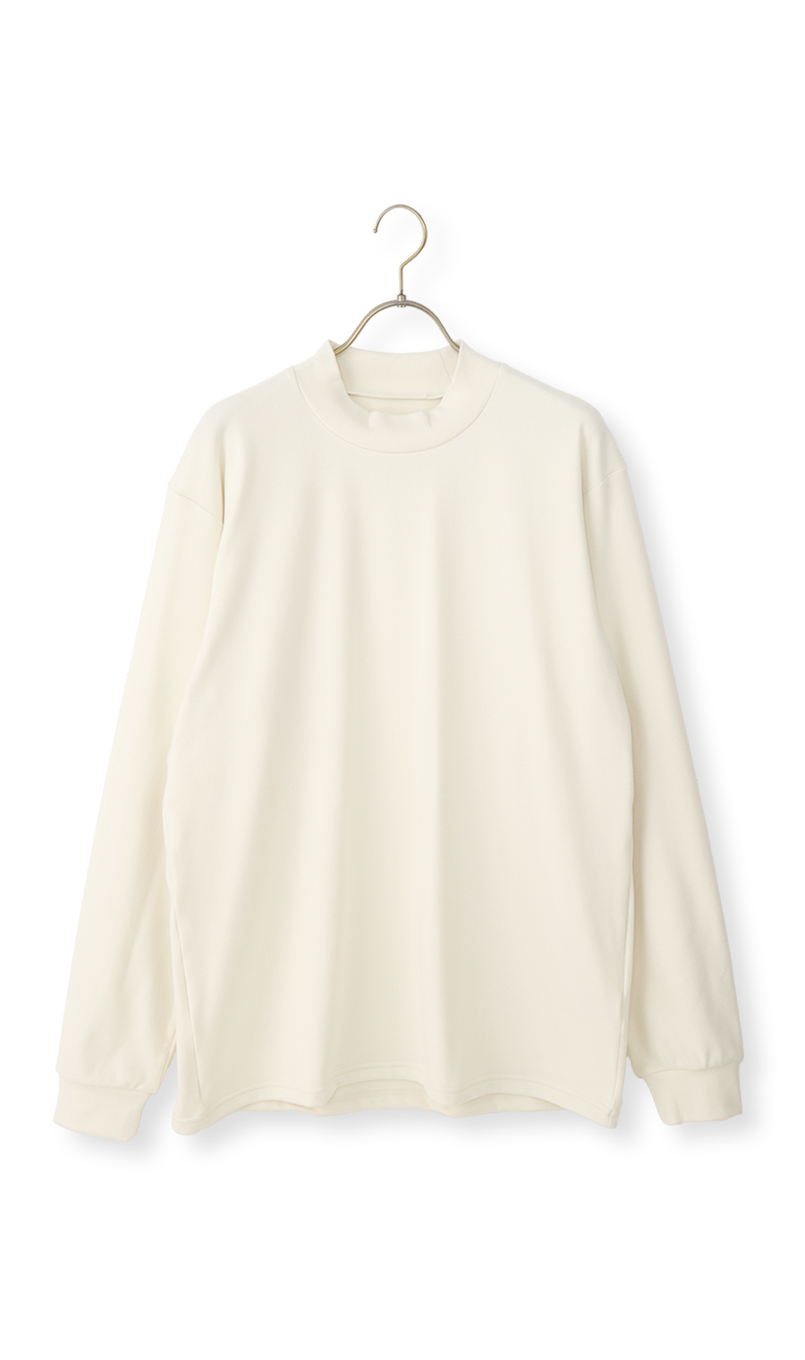 ほかリッチもちもち起毛ハイネックTシャツ オフ 3L