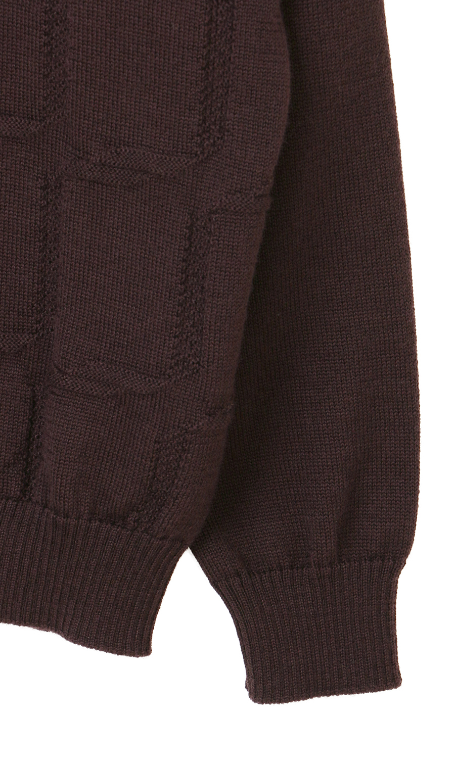 リンクス柄クルーネックセーター《gim》《日本製》 ワイン M