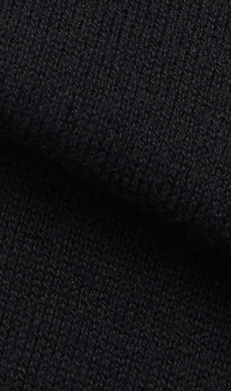綿カシミヤモックネックニット【12G】 ブラック M
