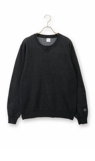 スウェット風ニットセーター