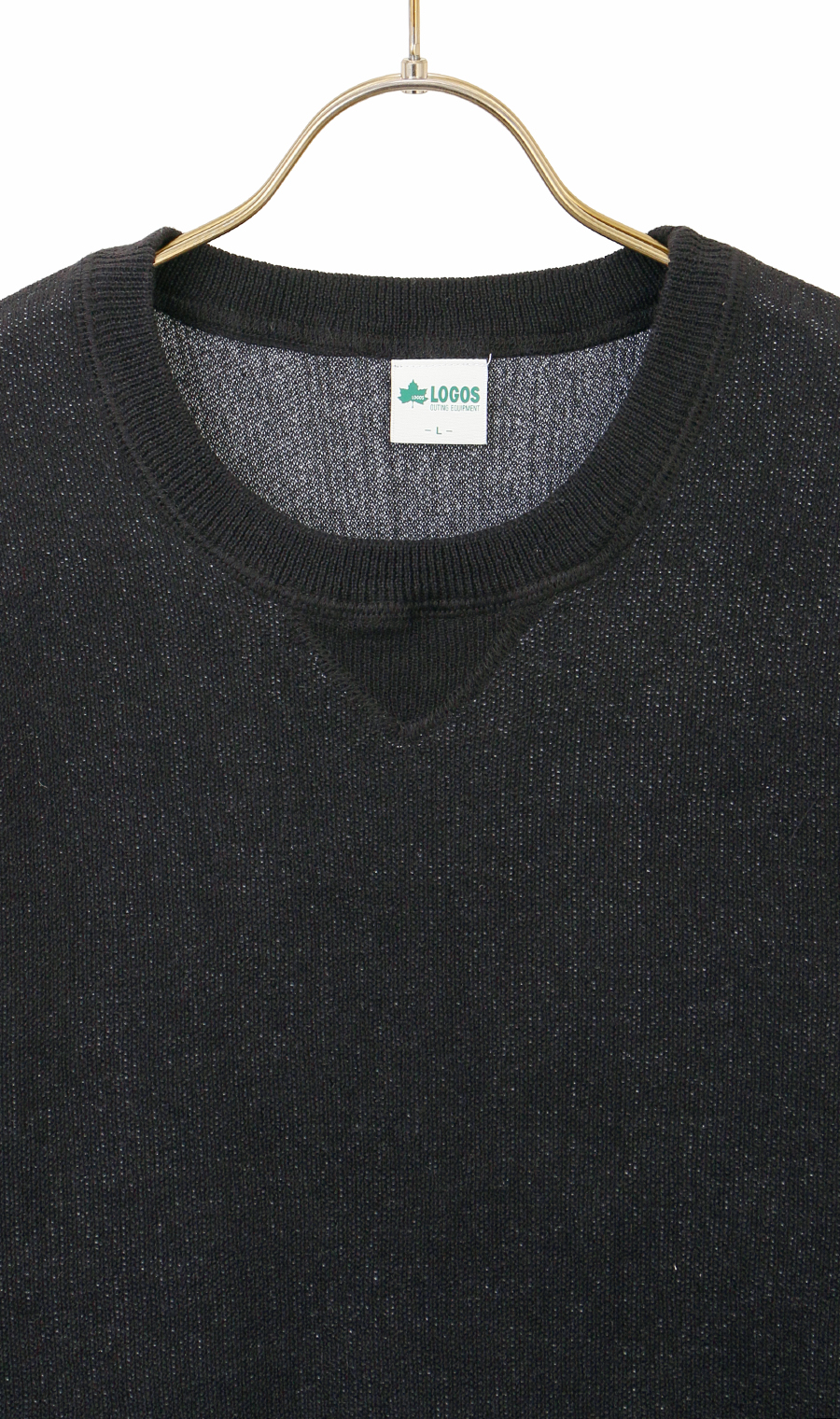 スウェット風ニットセーター ブラック 3L