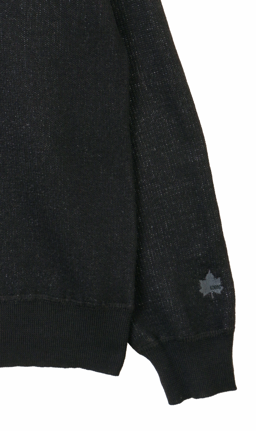 スウェット風ニットセーター ブラック 3L