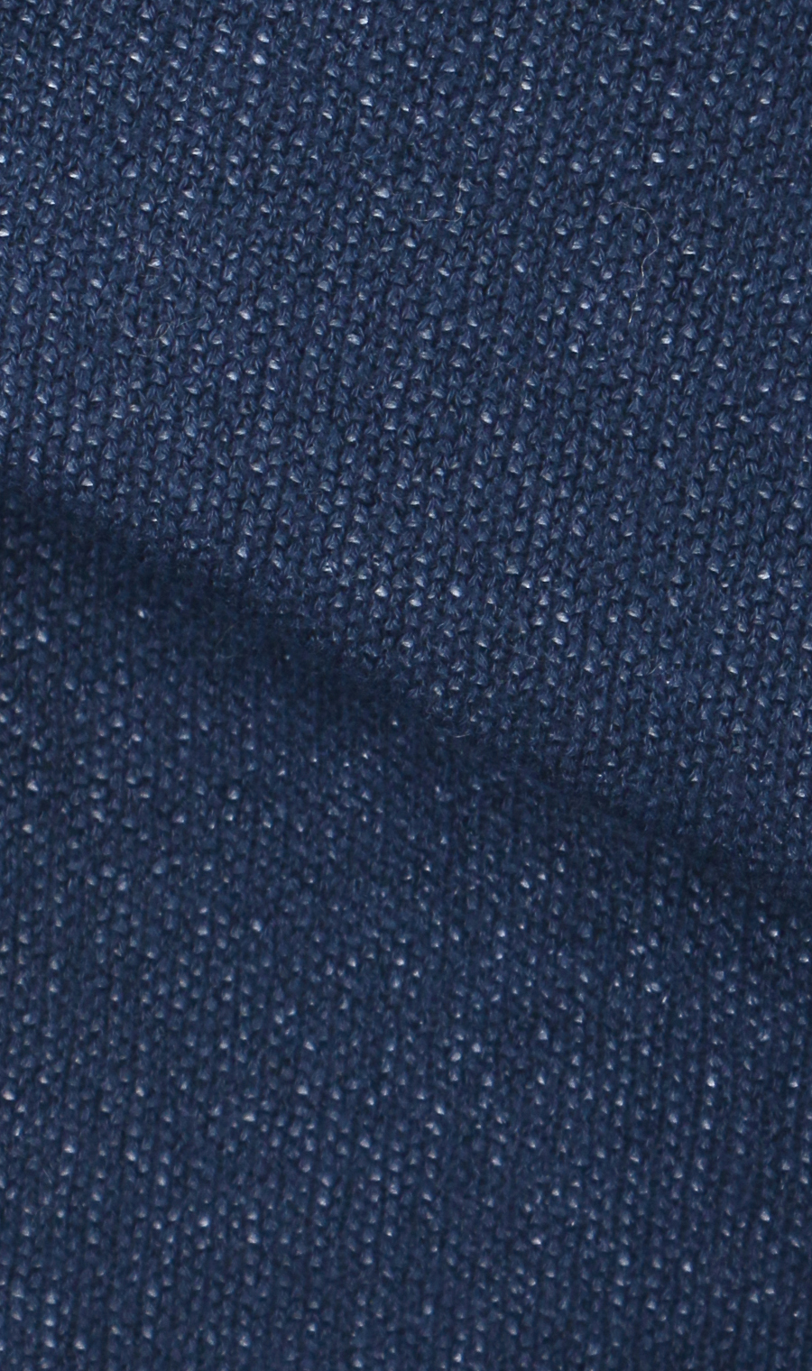 スウェット風ニットセーター ネイビー LL