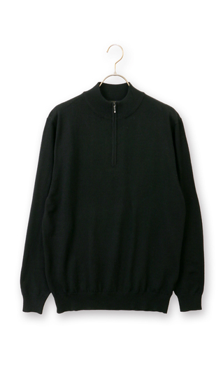 ハーフジップセーター【ウォッシャブル】