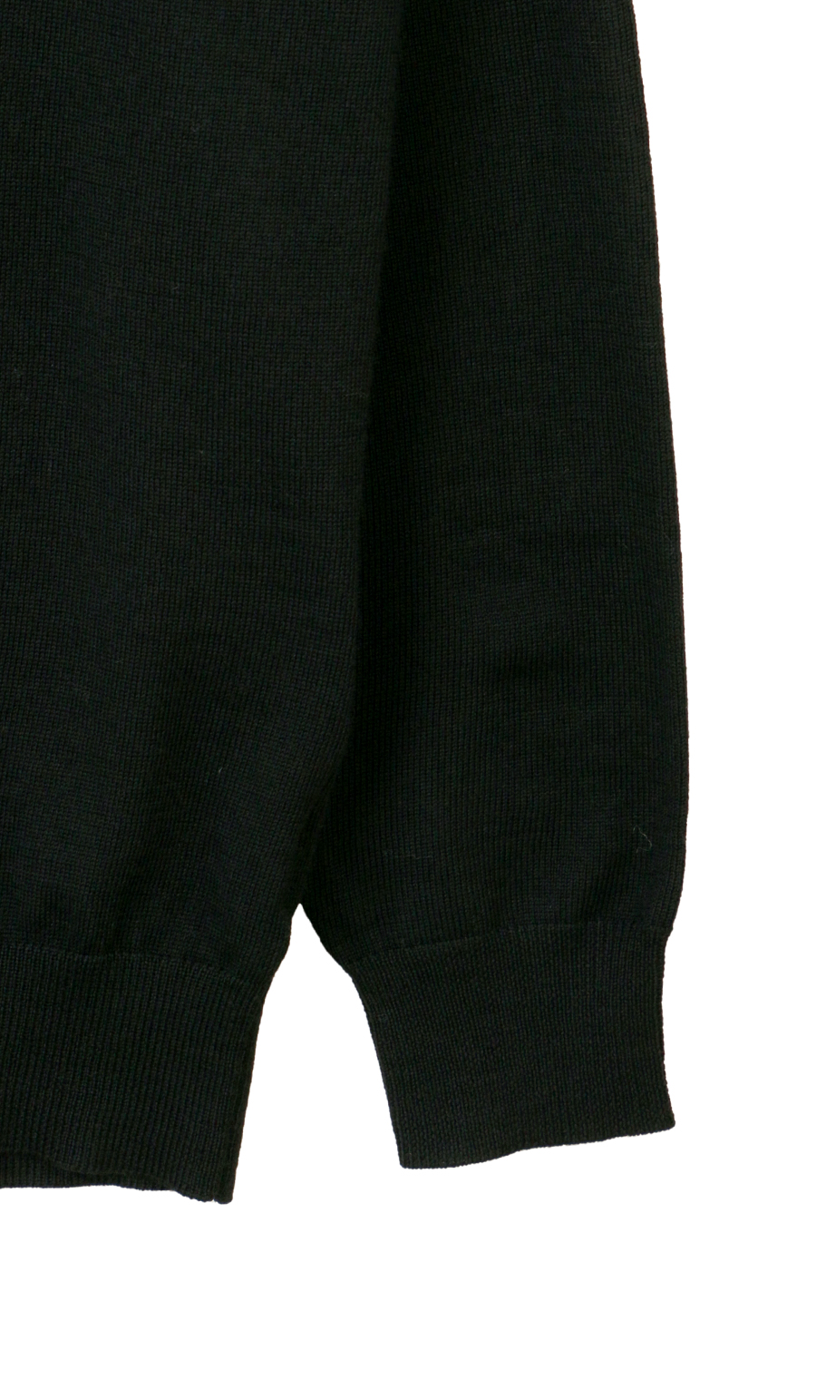 ハーフジップセーター【ウォッシャブル】 ブラック 3L