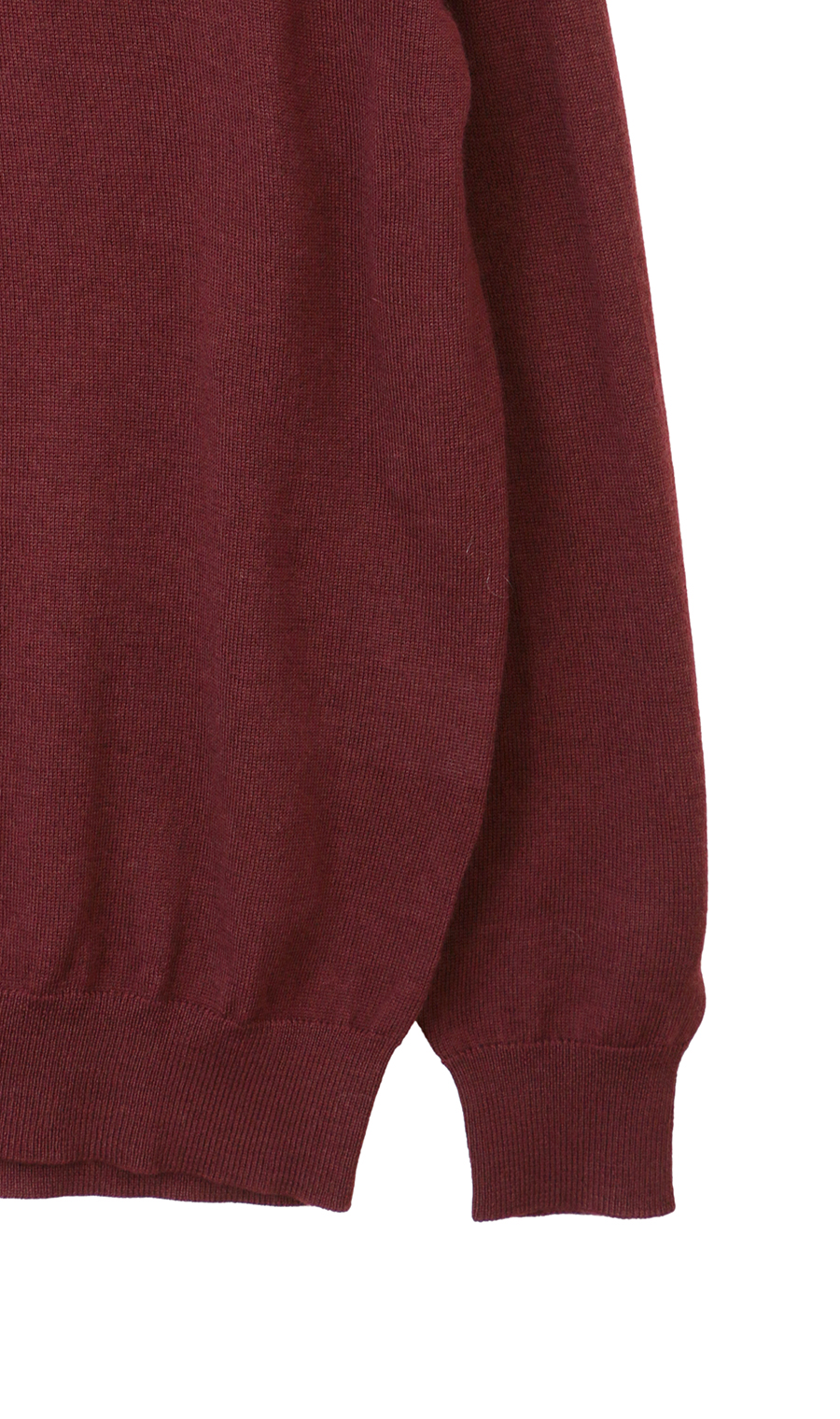 ハーフジップセーター【ウォッシャブル】 ワイン M