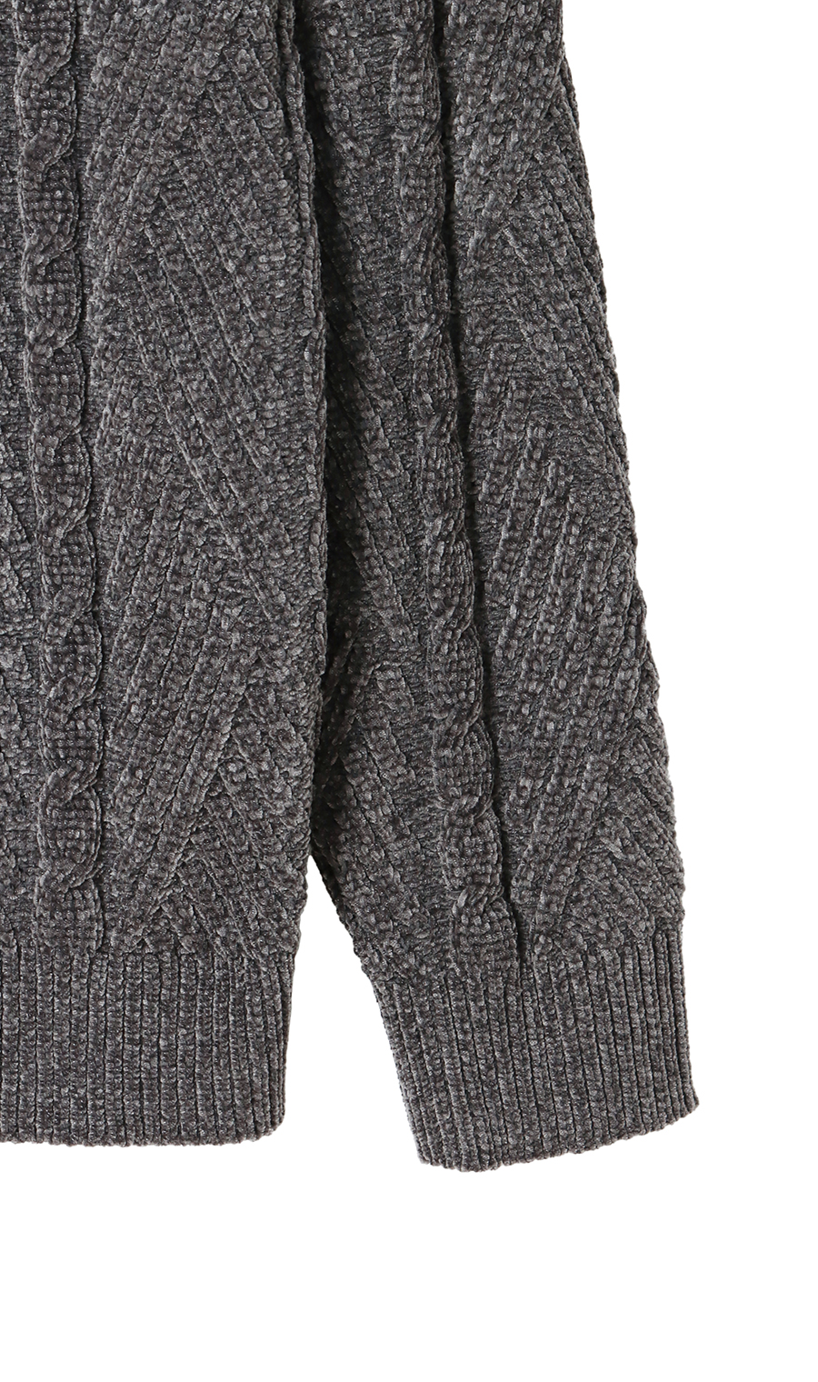 モールハーフジップセーター グレー M