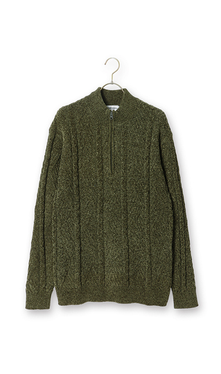 モールハーフジップセーター