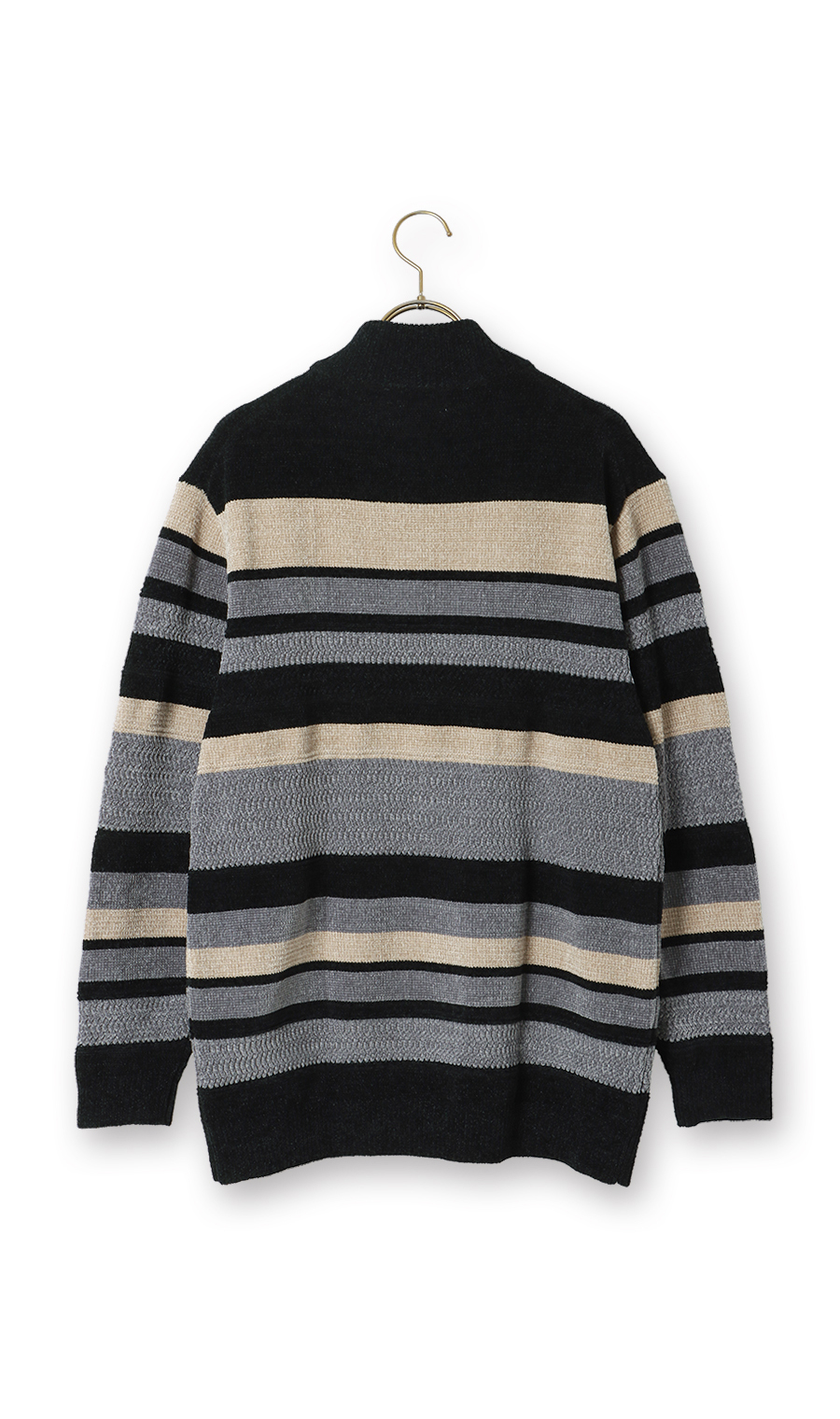 モールハーフジップセーター ブラック M