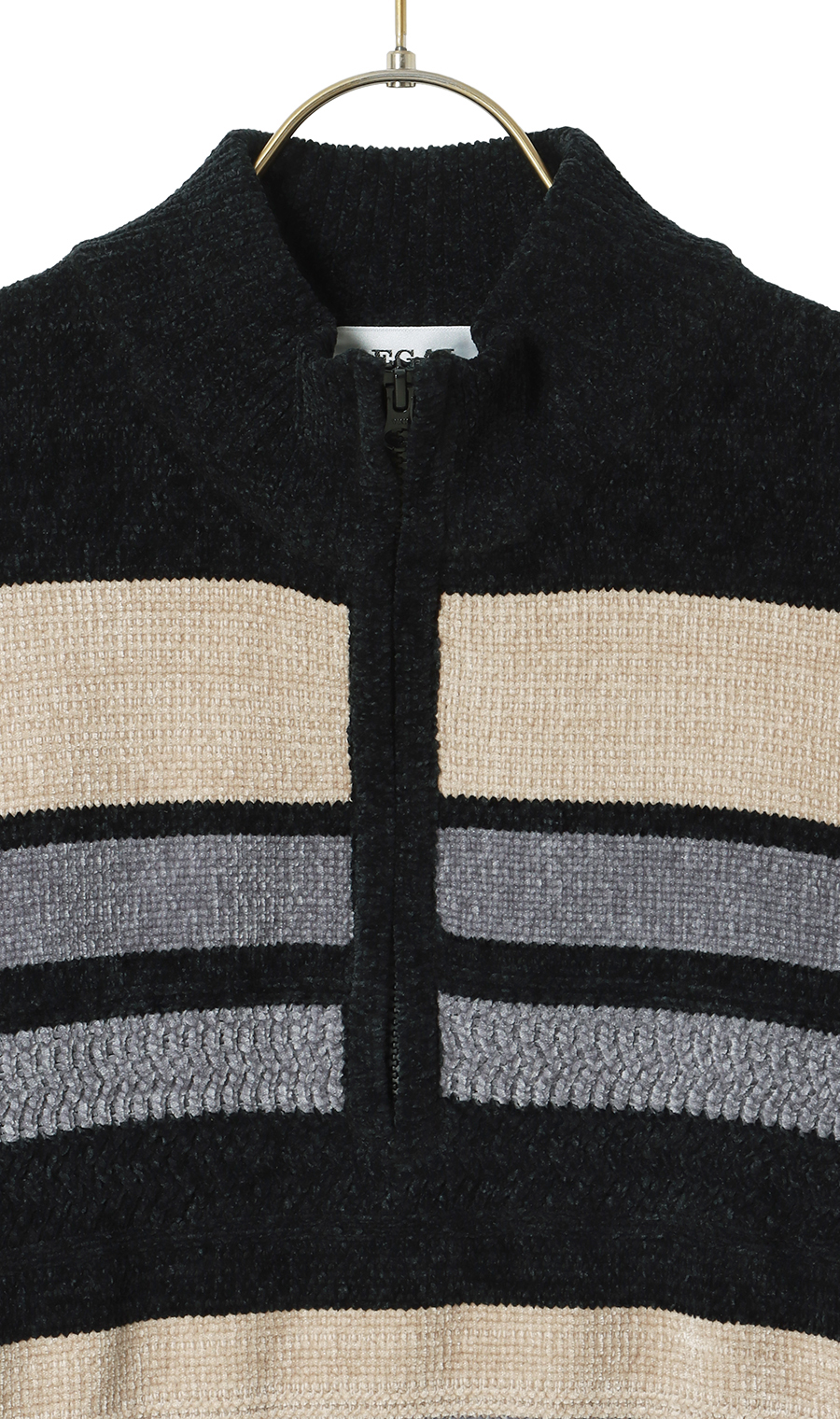 モールハーフジップセーター ブラック M